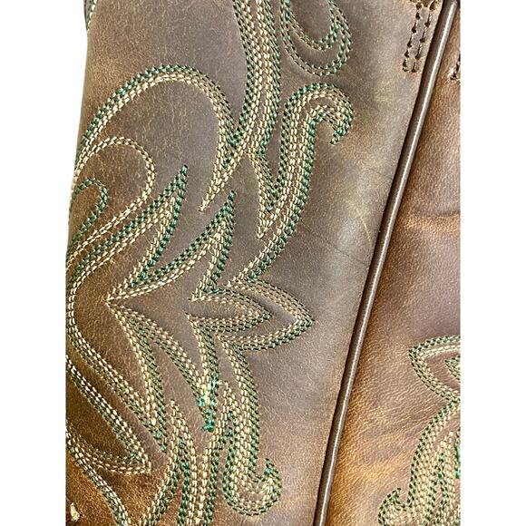 ARIAT COWGIRL BOOTS LEGEND WESTERN SZ 7.5 SQUARE TOE EMBROIDERED HERITAGE ROUGH - Picture 7 of 16